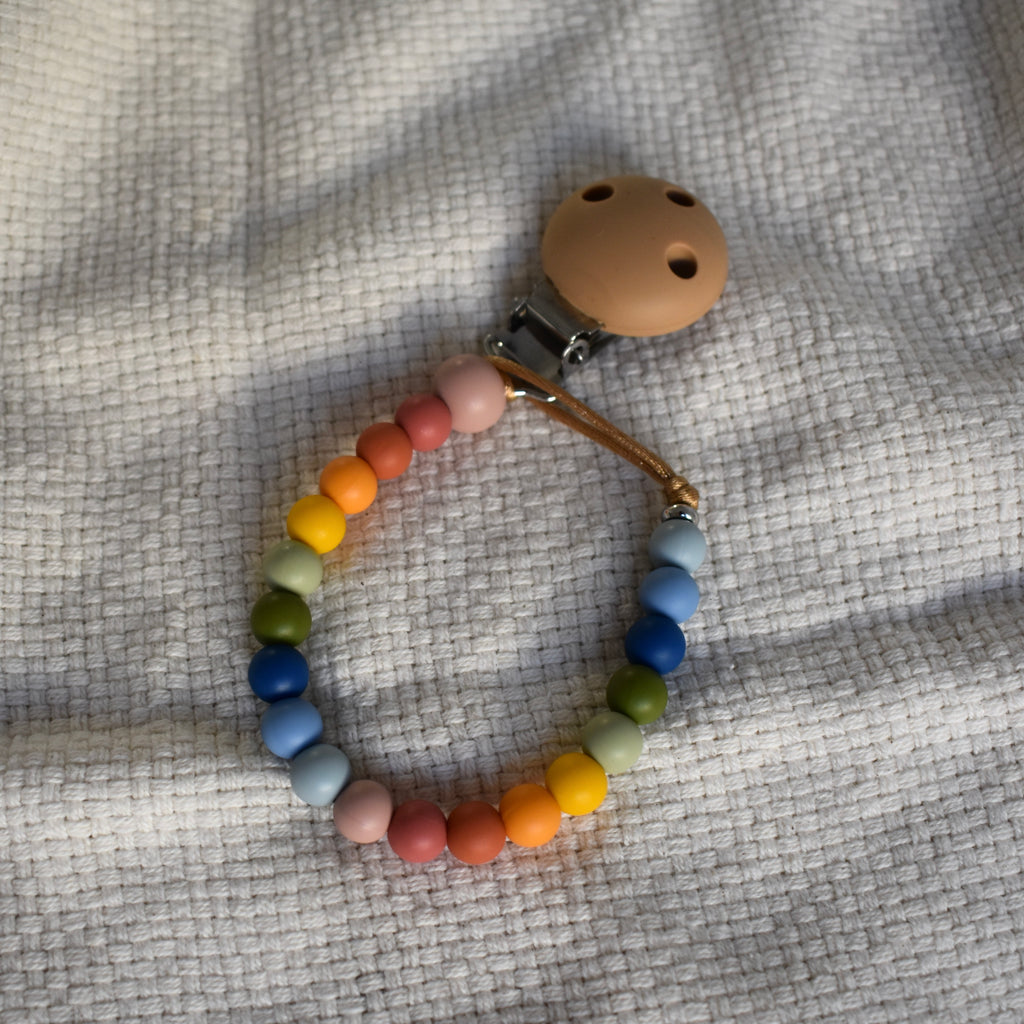 Silicone Dummy Clip - Desert Rainbow | Safety Certified
