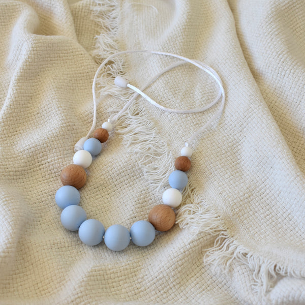 Stacey Silicone & Beech Wood Mum Necklace