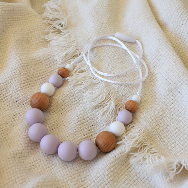 Stacey Silicone & Beech Wood Mum Necklace