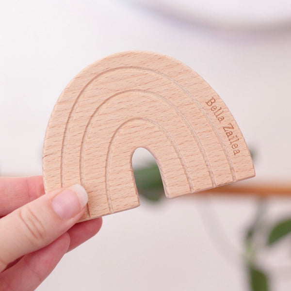 Wooden Rainbow Teether