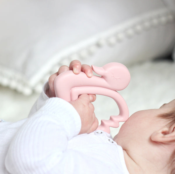 swan teething toy silicone teether safety certified