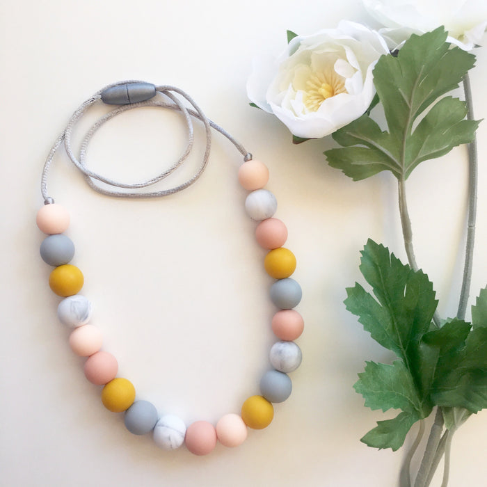 Mum Necklaces - Silicone &amp; Beech Wood