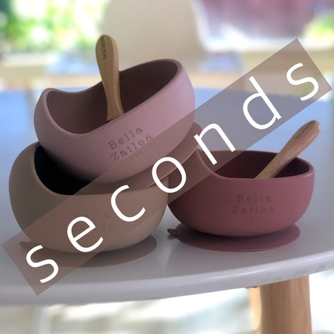 SECONDS - Silicone Suction Bowls / Bowl & Spoon Sets