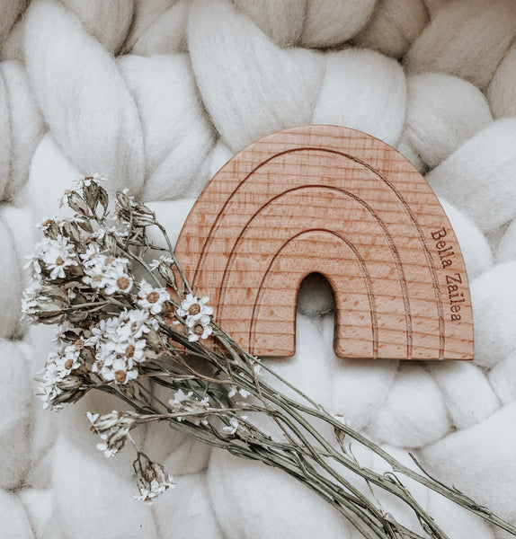Wooden Rainbow Teether
