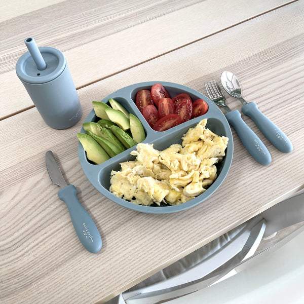 Silicone & Stainless Steel Cutlery Set - Fork Knife and Spoon